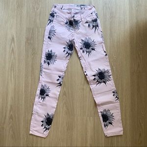 Guess Pink Pin-Up Floral Stretch Skinny Jeans